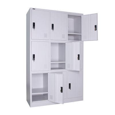 Metal 9 Gym Locker Buckle Cabinet Lately Design Hostel Luggage Locker