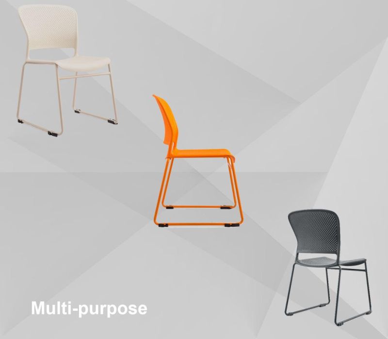 Industrial Arm School Restaurant Plastic Dining Foldable Stackable Office Electroplated Solid Steel Wholesale School Study Meeting Lecture Chairs