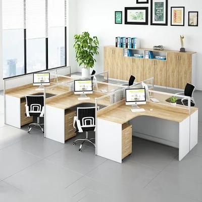 Fabric Executive Office Chairs Staff Office Workstation for 6 Person