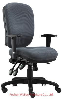 3 Lever Heavy Duty Mechanism with Seat Slider Ratcher Back with PU Adjustable Armrest Nylon Base High Back Manager Office Chair