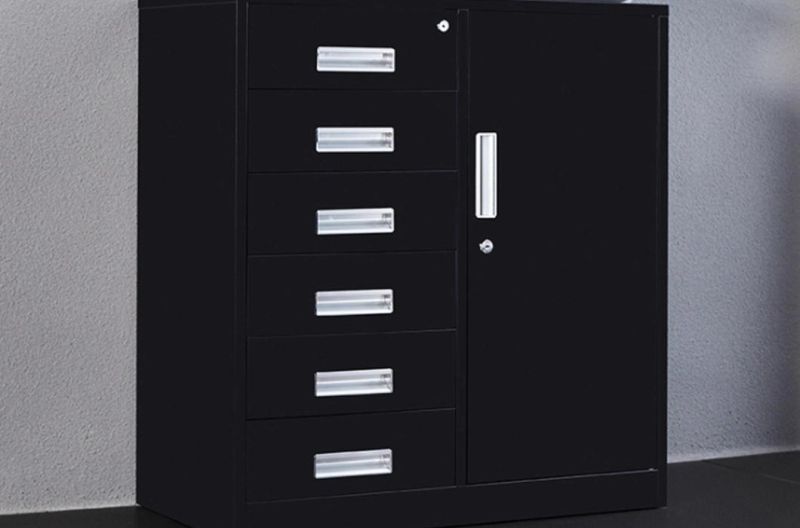 Narrow Drawer Filing Cabinet with Storage Metal Drawer 6 Drawers