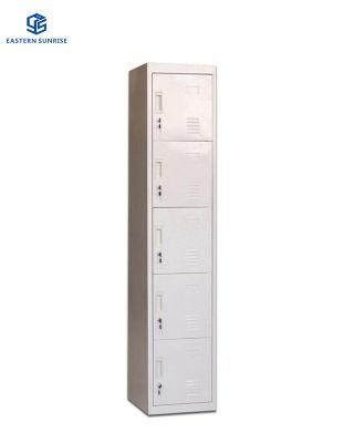 Vertical 5 Doors Steel Clothes Cabinet Metal Locker