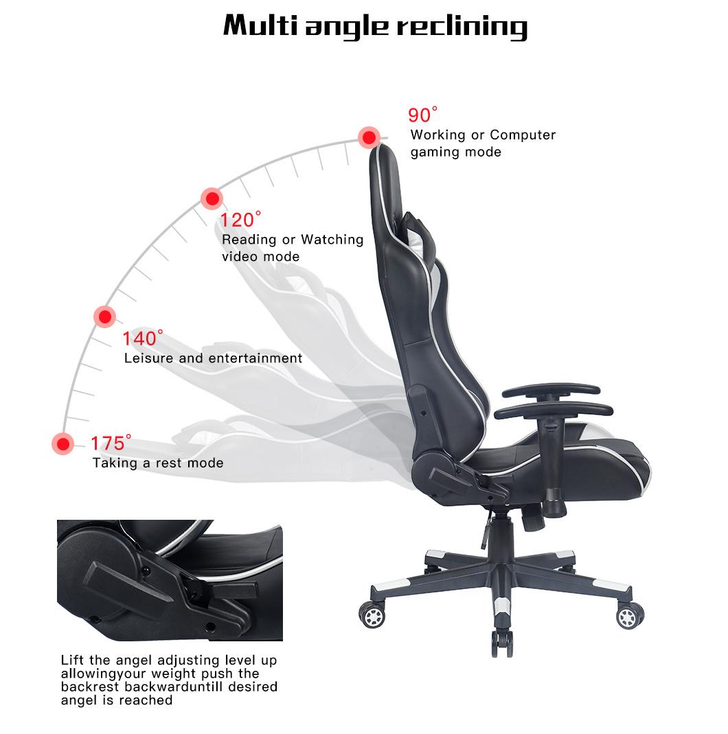 Racer Sport Gaming Chair with Lumbar Support Furniture Red Gamer Chair