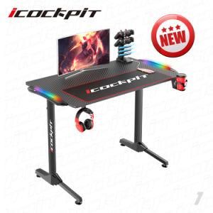 Saitu New Model Popular Racking Gaming Table Computer Desk Office Furniture Modern PC RGB Gaming Desk