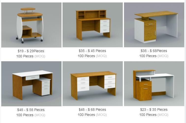 1.6 Meter Cheap Prices Modern L Shape Office Secretary Desk