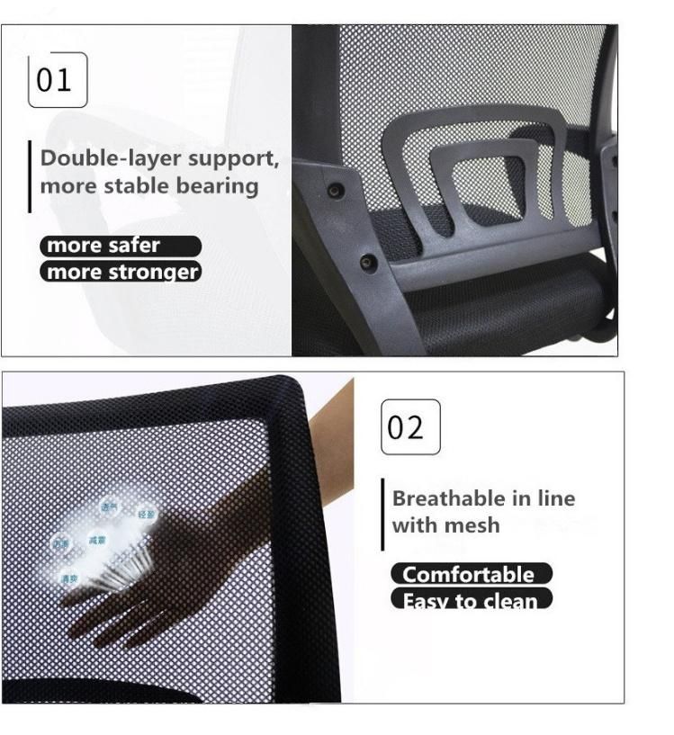 Nylon Armrest Call Center Staff Chair Mesh Fabric Office Chair