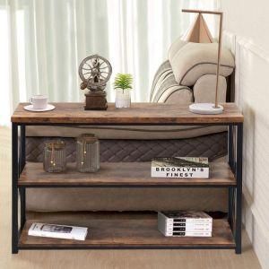 Small Bookshelf Solid Wood 3 Tier Storage Rack Shelf for Small Space