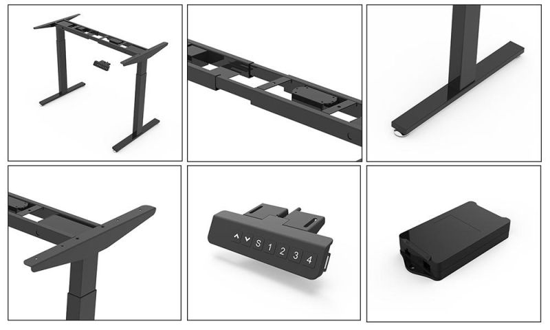 Modern Office Furniture Steel Iron Height Adjustable Ergonomic Computer Desk
