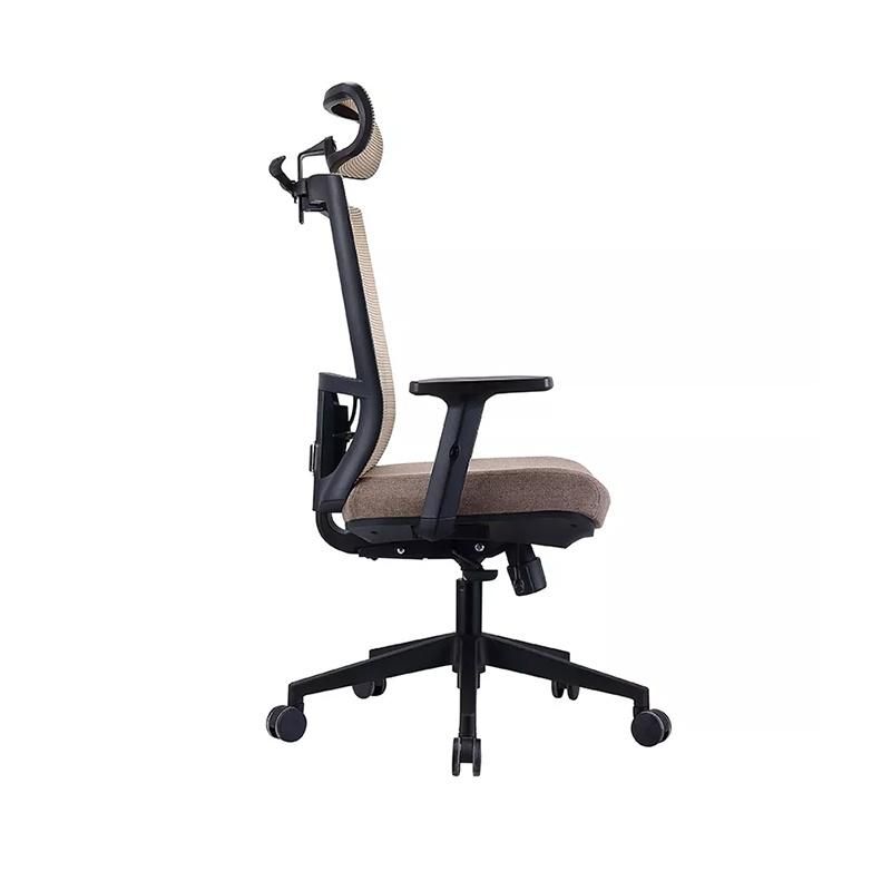 Factory Direct Sale Comfortable Mesh Chair with Headrest Swivel Base Office Chair