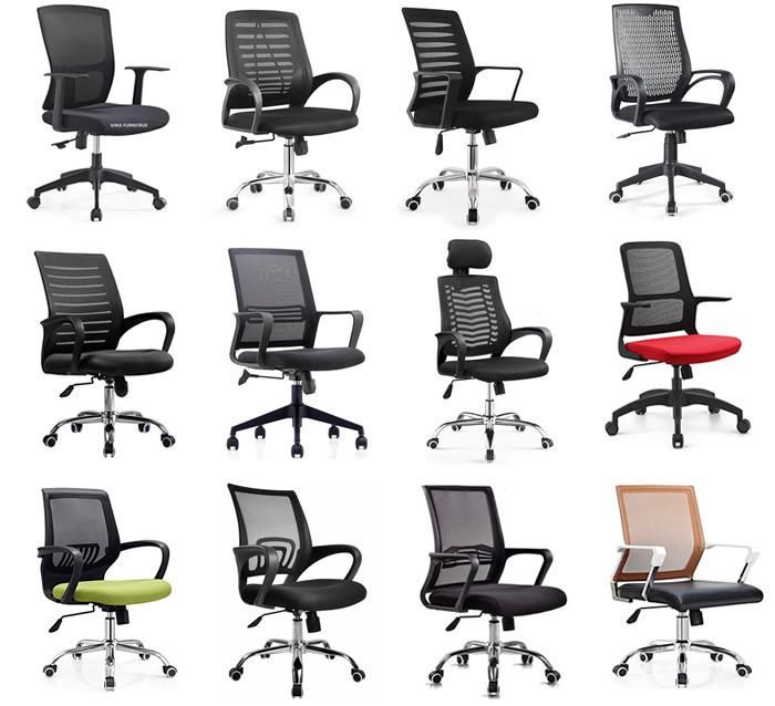 Wholesale Cheap Modern Black MID Back Full Mesh Ergonomic Executive Staff Working Swivel Computer Reclining Staff Desk Task Office Chair with Headrest