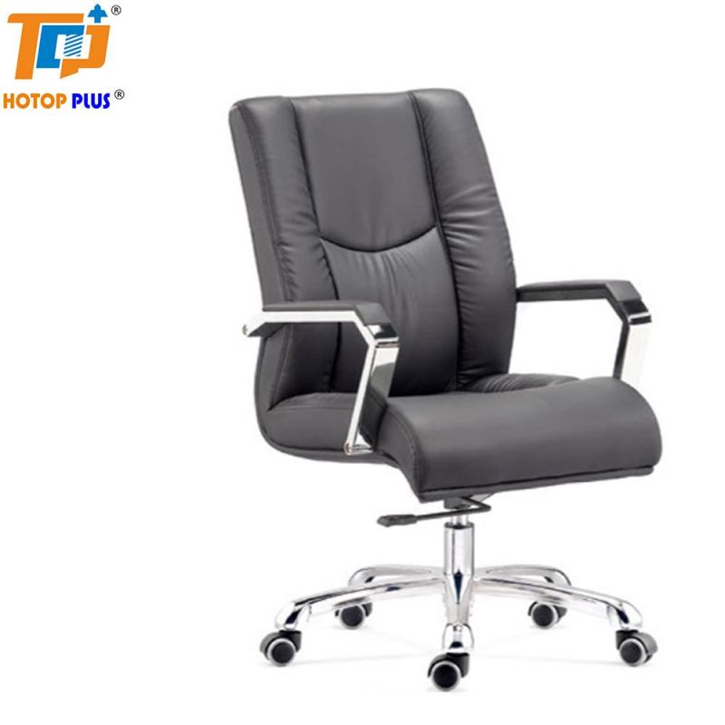 Classic Wooden PU/Leather Executive Swivel Office Chair Work for Manager