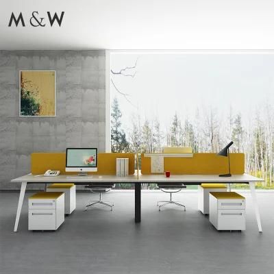 Fashion Personal PC Panel Open Space 4 Person Workstation Office Desk