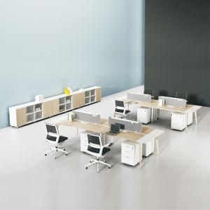 Advanced Modular 8 Workstation Brown 120 Degree Office Modular Workstation