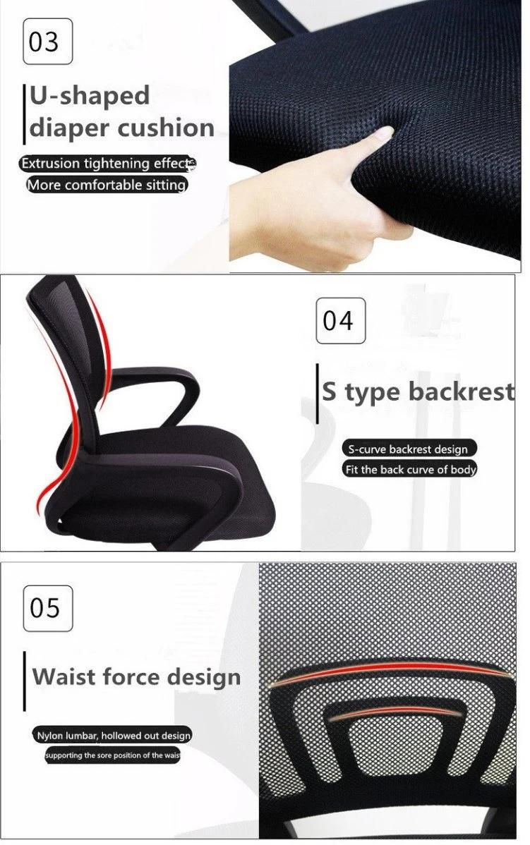 Modern Type Call Center Workstation Adjustable Ergonomic Fabric Office Chair