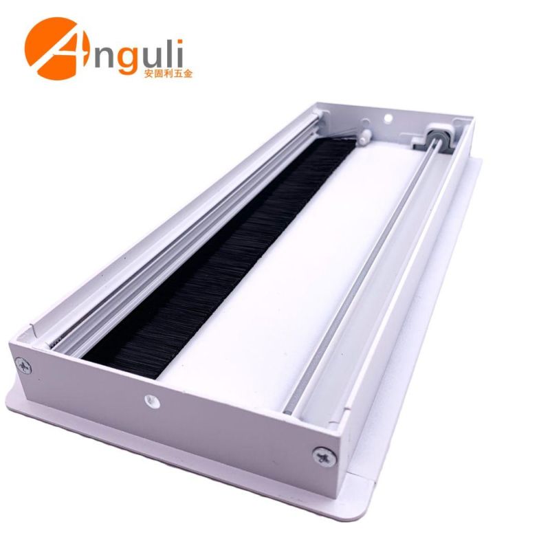 2020 Aluminum Alloy Soft Closing Brush Cable Grommet Box with Buffer