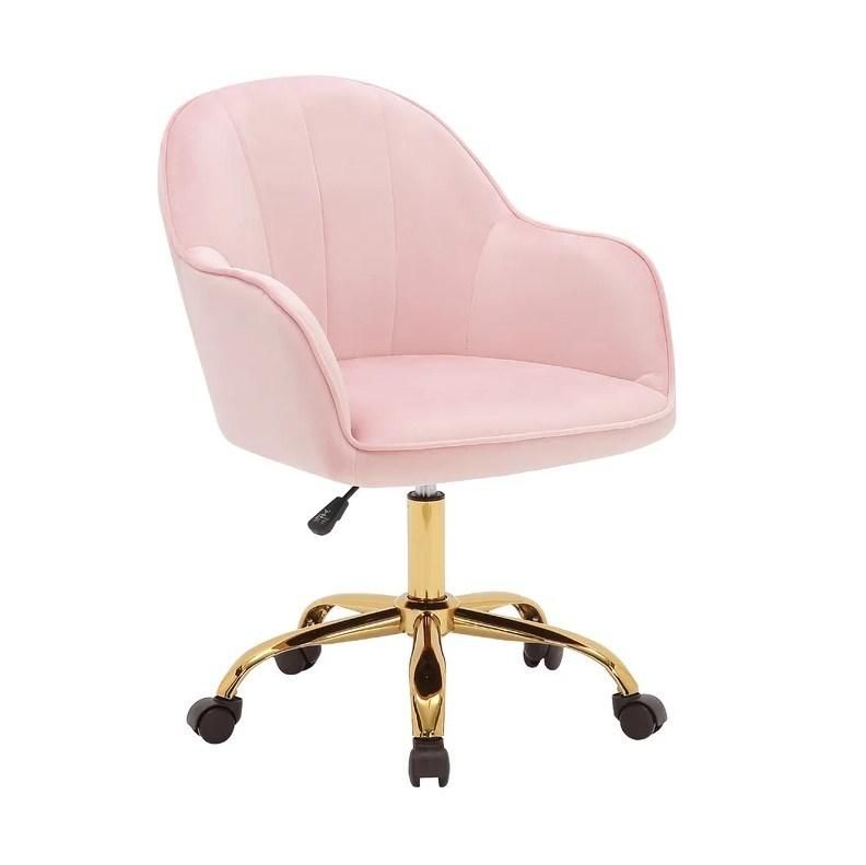 Velvet Fabric Rotation 360 Degrees Swivel Office Chair