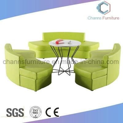 Modern Green Reception Waiting Furniture Fabric Office Sofa