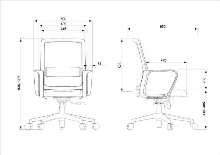 Commercial Furniture Height Adjustable Gaming Mesh Chair