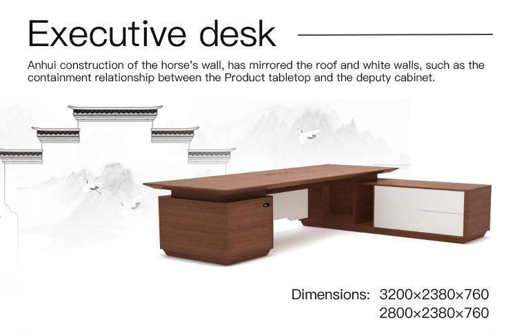 New Melamine L Shape Office Furniture Executive Table Boss Desk