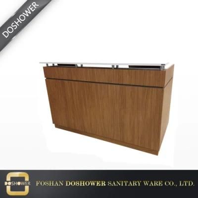 Wooden Cash Counter Design with Salon Reception Desk