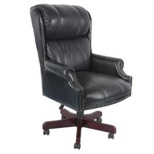 American Office Furniture with Grain Leather Upholstered and Wooden Frame