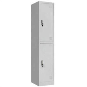 Factory Direct Saling Metal Wardrobe with 2 Doors Steel Cabinet Locker