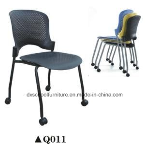 Plastic Stackable Chair Plastic Steel Chair with Wheels