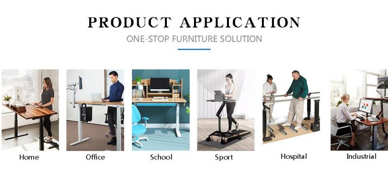 Home Furniture Ergonomic Cold Rolled Steel Electric Standing Desk Frame Load Capacity 100kg Single Motor Lifting Desk Smart Height Adjustable Office Table