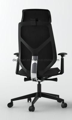 Black Base Nylon Caster Synchronised Meachanism Mesh Back Headrest Available Manager Executive Office Chair