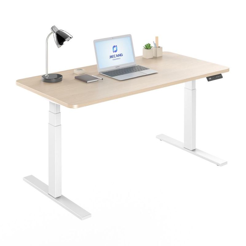 Jiecang Ergonomic Computer Table Metal Steel Frame Height Adjustable Home Office Lifting Desk