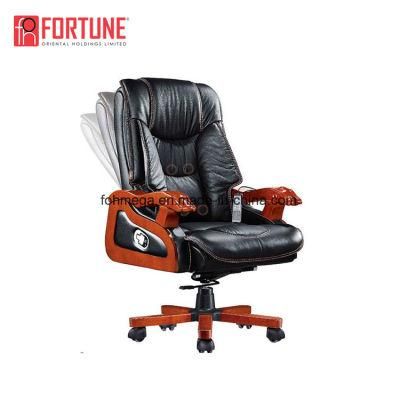 Wooden Office Chair High Back Executive Office Chair Ergonomic Design