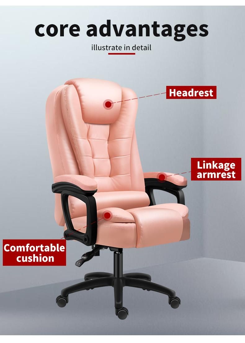 Luxury High Back CE Certified Heavy Duty Leather Ergonomic Swivel Executive Office Manager Boss Chair