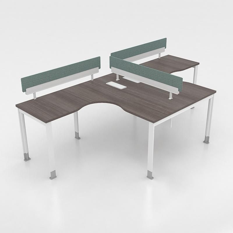 High Quality Modern Office Desk L Shaped Two Seats Office Workstation