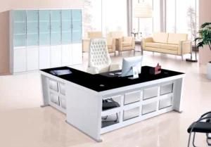 Modern Design Genuine Lether Black Color Sofa Office Set