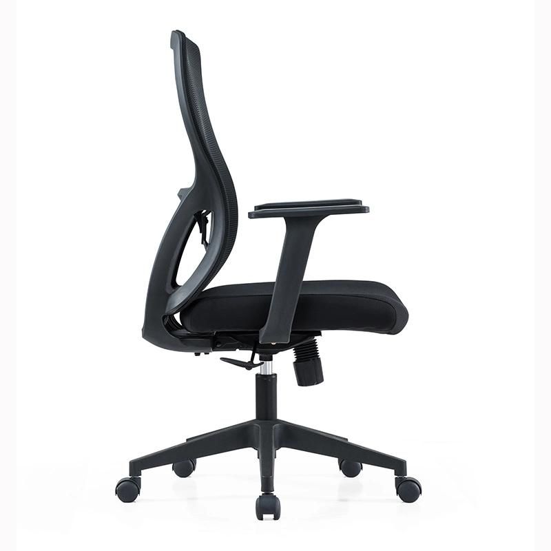 MID Back Injection Molded Foam Ergonomic Revolving Mesh Office Chair