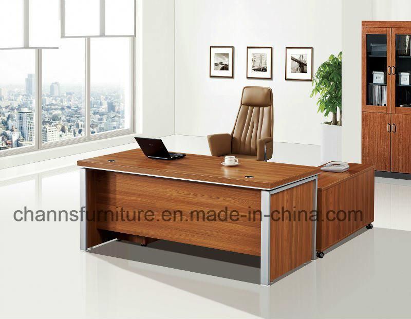 Trend Office Wooden Manager Table with Mobile Credenza