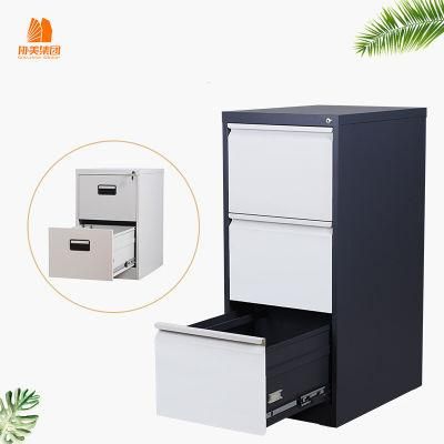 Three-Layer Gray Cabinet File Cabinet, Office Metal Facilities.