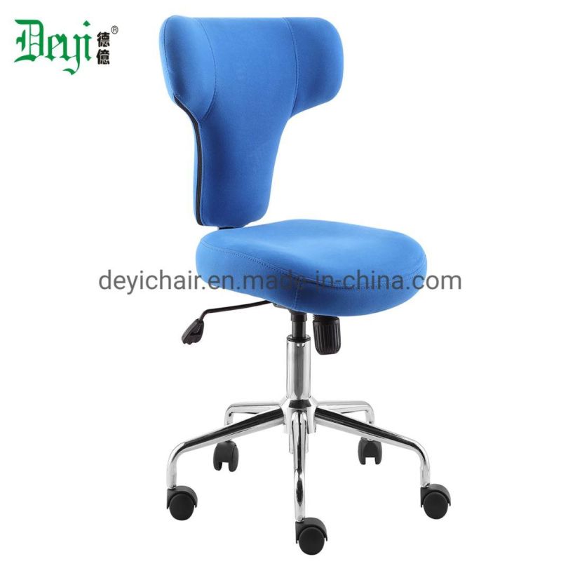 Aluminum Base PU Castor Seat up and Down Mechanism Fabric Upholstery for Seat and Back Arms Available Chair