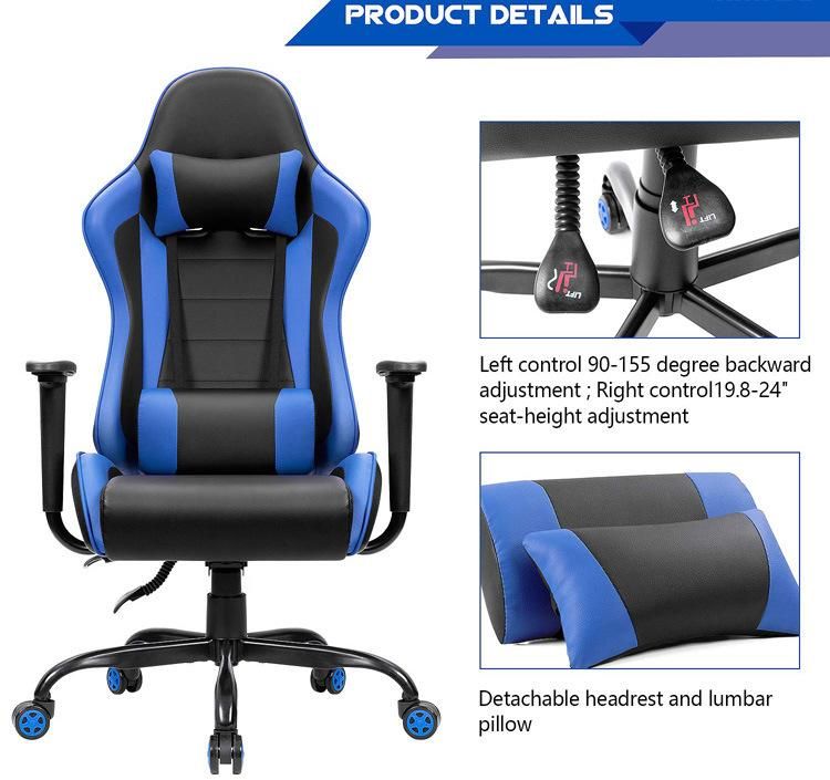 (HAKIM) Partner High-Back PU Leather Racing Gaming Chair, Desk Computer Ergonomic Executive Swivel Rolling Home Office Chair