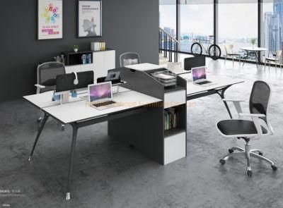 Elegant Design Staff Melamine Office Workstation 4 Seat Partition