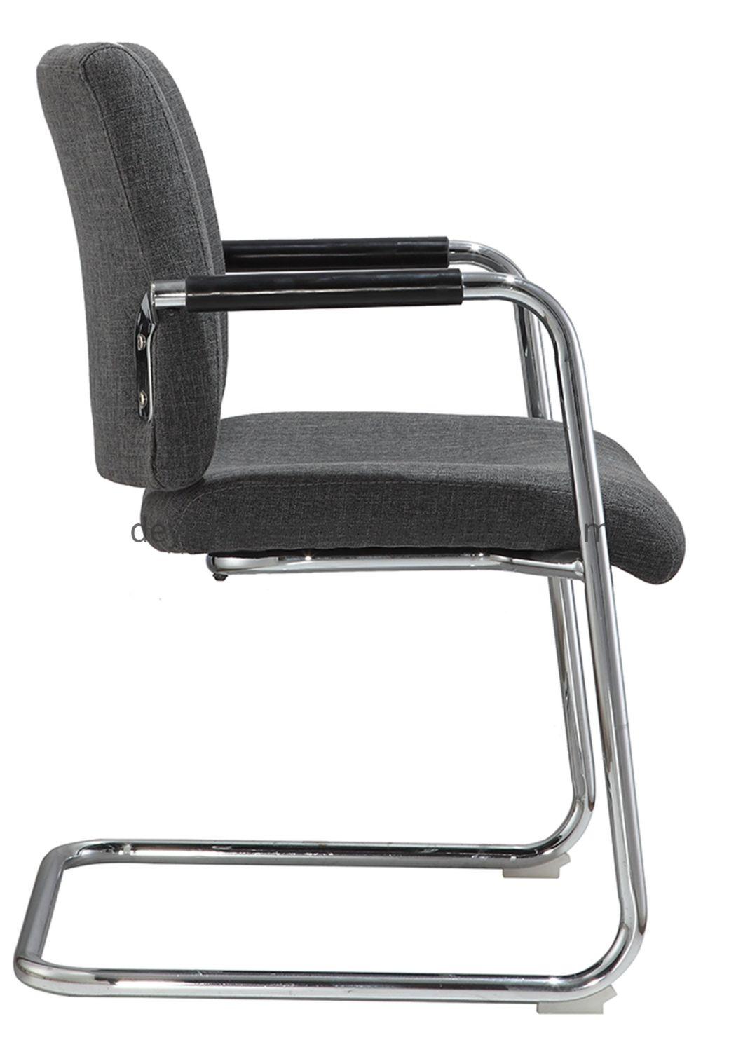 Bow Frame with Armrest 25 Tube 2.0mm Thickness Medium Fabric Back and Seat Conference Chair