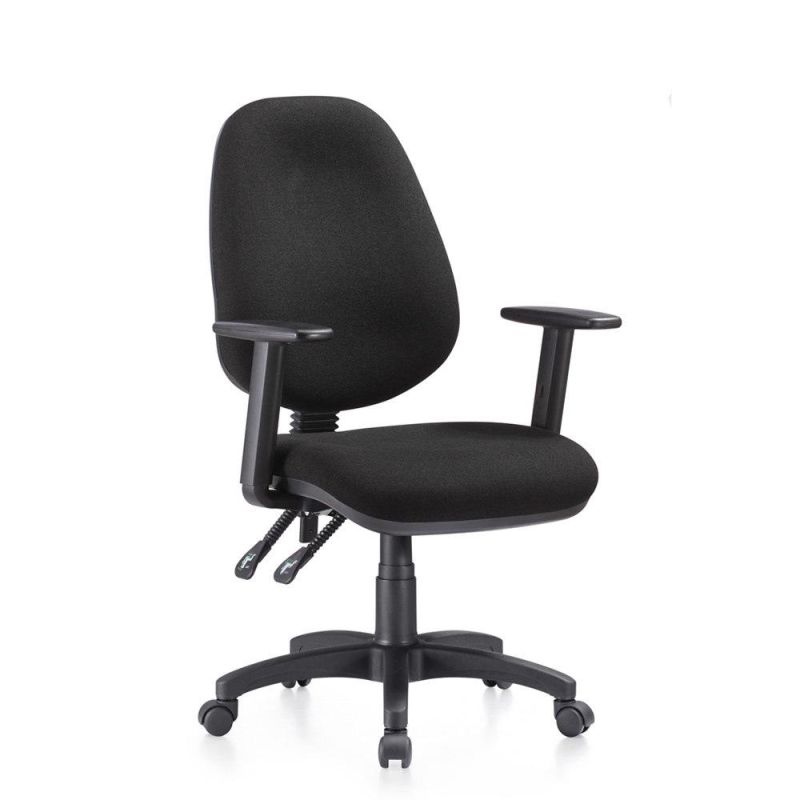 Adjustable Armrest High Denisty Seat Fabric Computer Office Chair