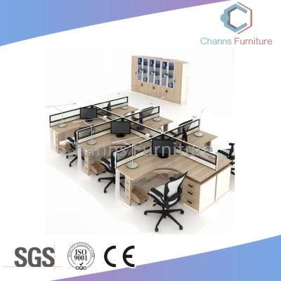 Fashion 6 Seats L Shape Office Table Computer Desk T Shape Workstation with CPU Holder (CAS-W31438)