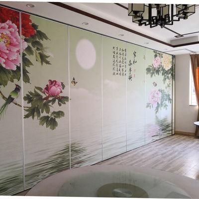 Sliding Aluminium Track Retractable System Operable Hotel Partition Wall