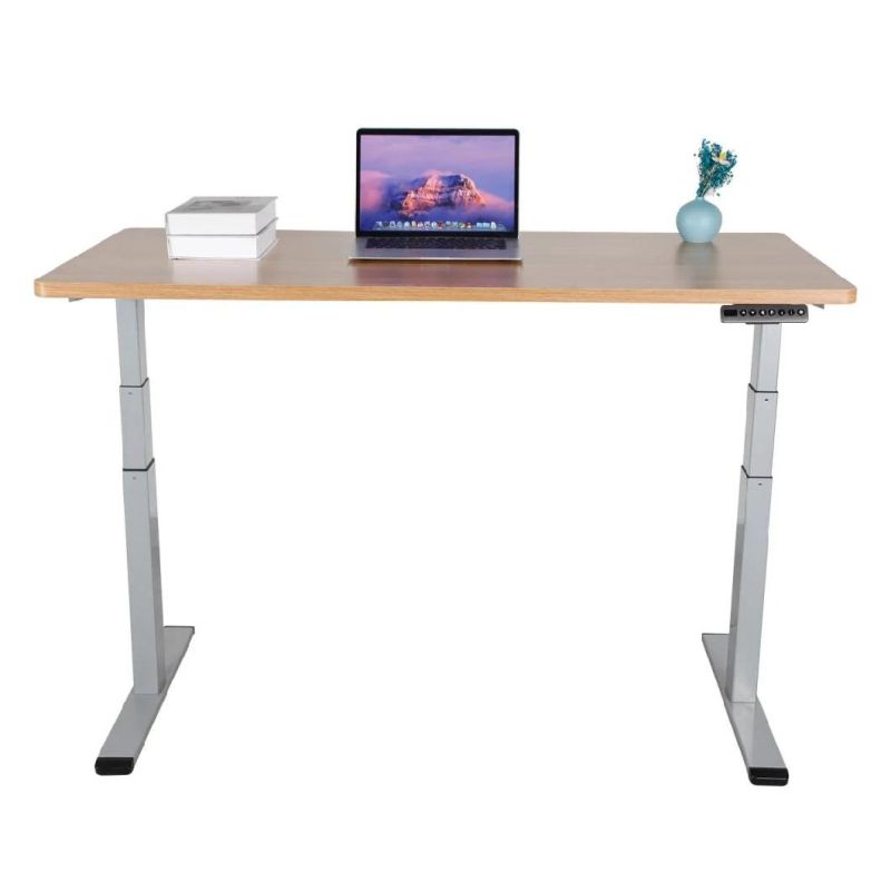 Electric Dual Motors Adjustable Home Furniture Wooden Desk Height Standing Office Desk