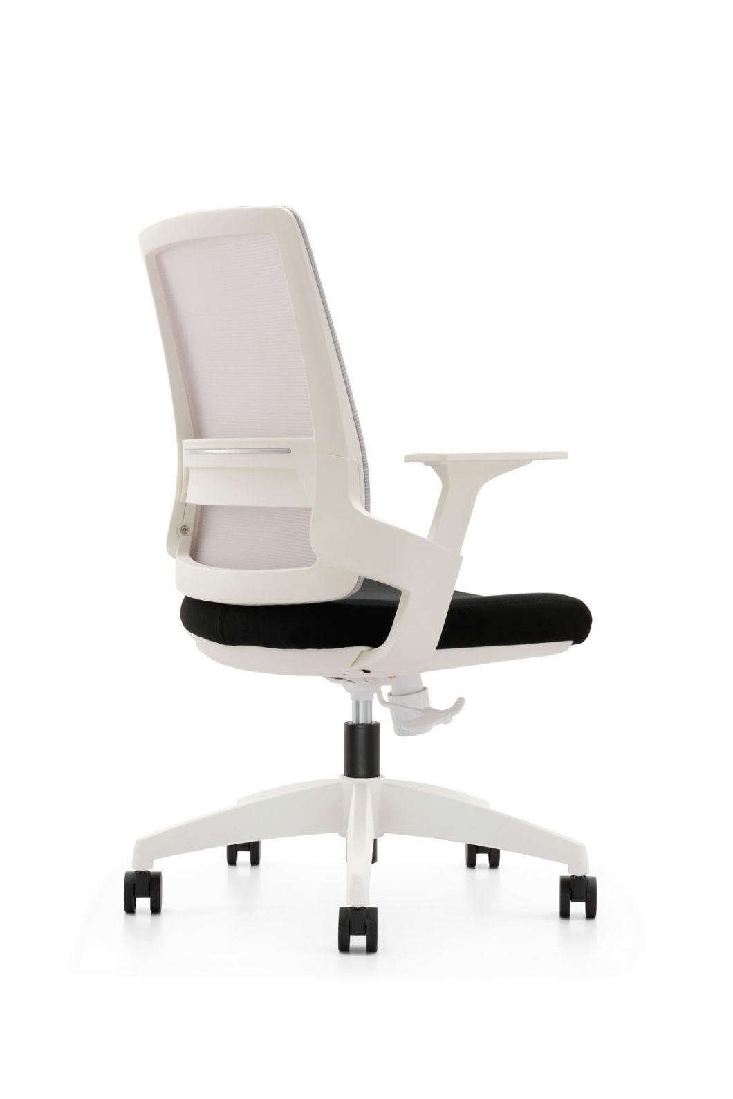 Reinforced Glass Fiber European Standard En1335 BIFMA Medium Back Staff Modern Fabric Office Swivel Chair