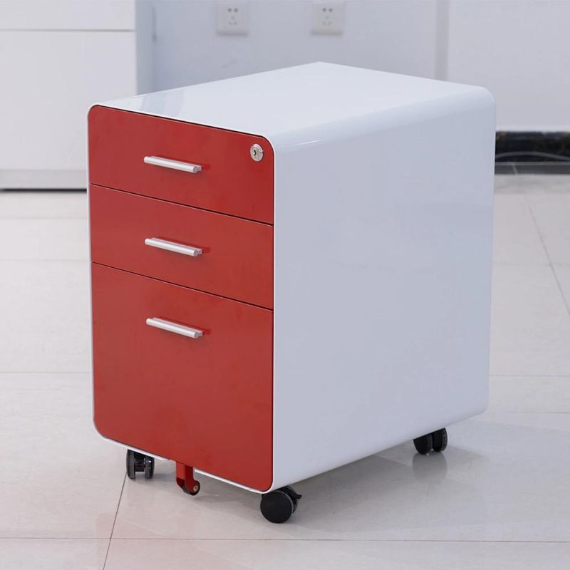Most Popular Metal Steel File Storage Mobile Pedestal 3 Drawer Cabinet Under Office Desk