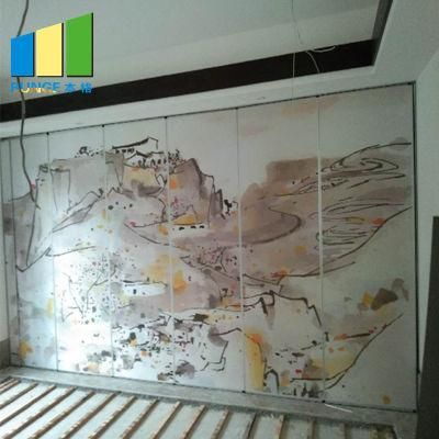 Wood Sliding Movable Partition Wall with Wheels for Auditorium