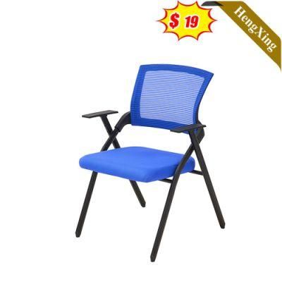 Simple Design School Furniture Classroom Metal Legs Student Chairs Blue Mesh Fabric Office Conference Training Chair