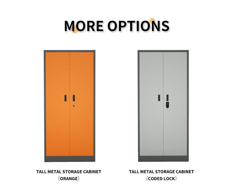 Metal Storage Cabinet Lockable Doors and Adjustable Shelves Great Steel Locker for Garage, Kitchen Pantry, Office and Laundry Room